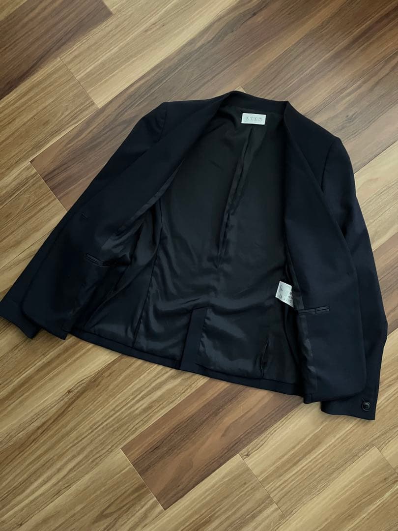 美品 PLST プラステセットアップパンツスーツ ウォームリザーブ S ネイビー