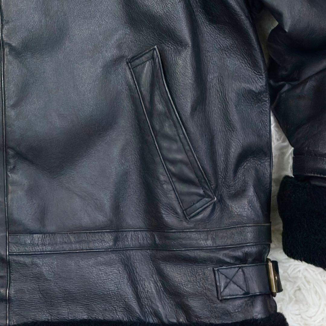 美品　ワイルダ　本革　B-3フライトジャケット　フーディー　2WAY　2XL