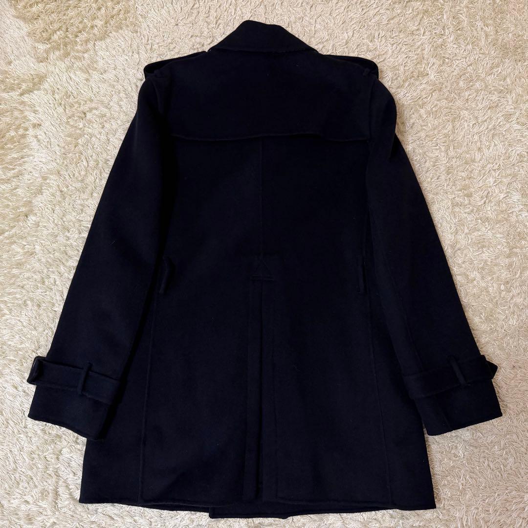 ☆極美品☆バーバリー　カシミヤトレンチコート　リバー仕立　ブラック　2XL
