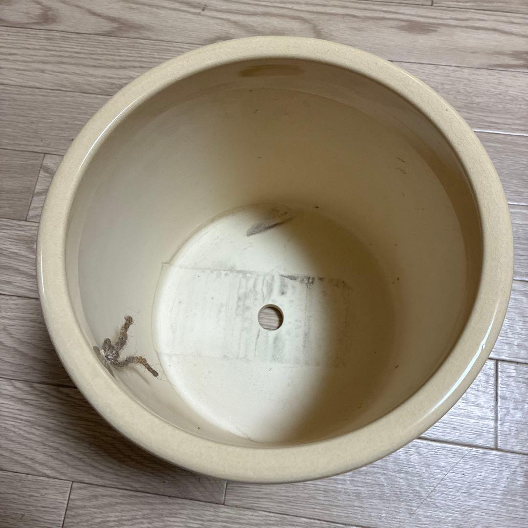 ウィリアム・モリス柄の植木鉢【フローラル】　Lサイズ　ブルー