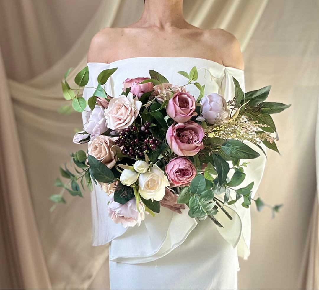 ウェディングブーケ アーティフィシャルフラワー バラ