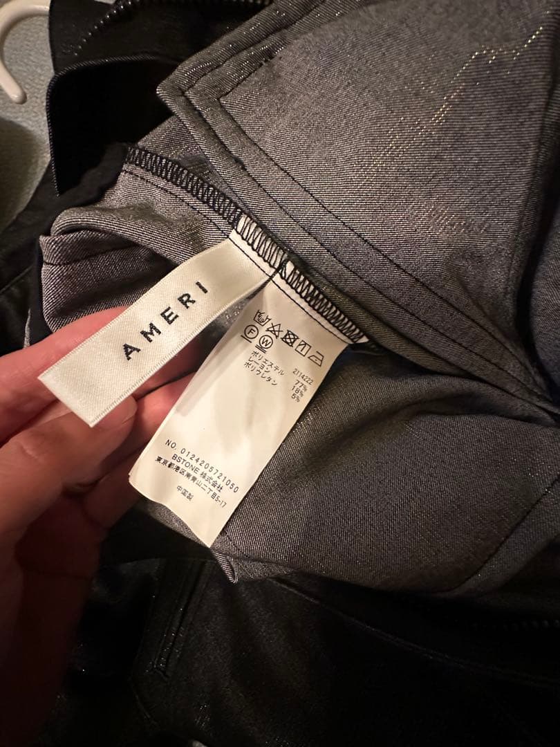 Ameri デニムライク オールインワン 【BLACK Sサイズ】