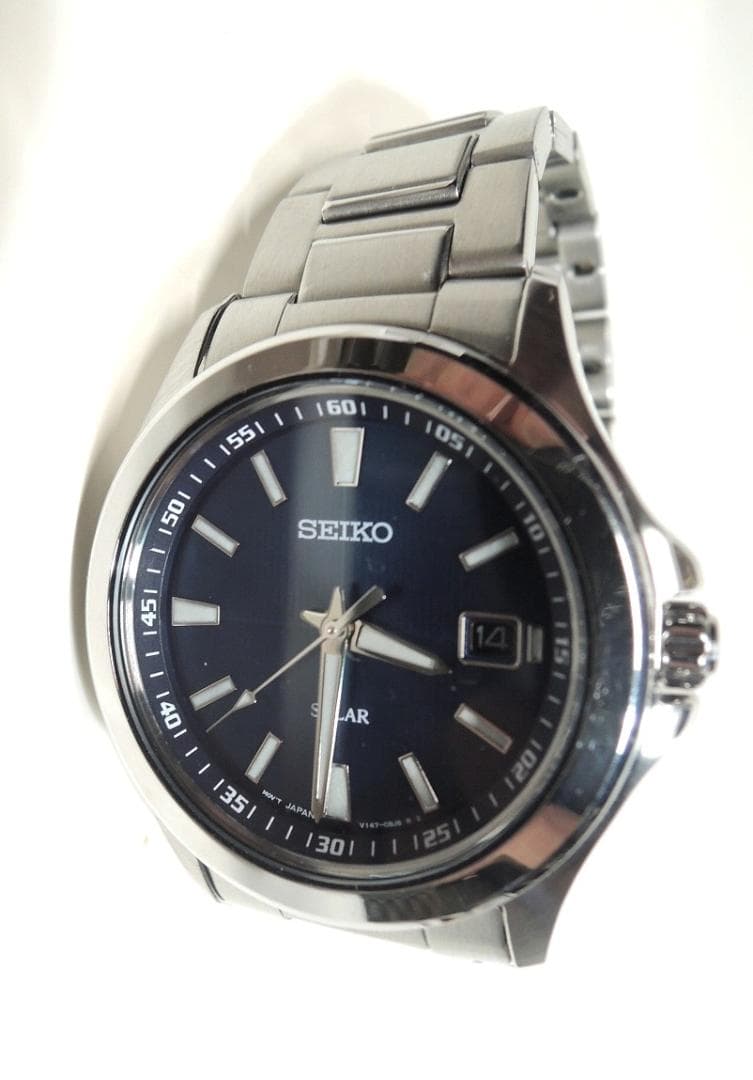SEIKO SBPN071 ソーラー時計 シルバーブルー