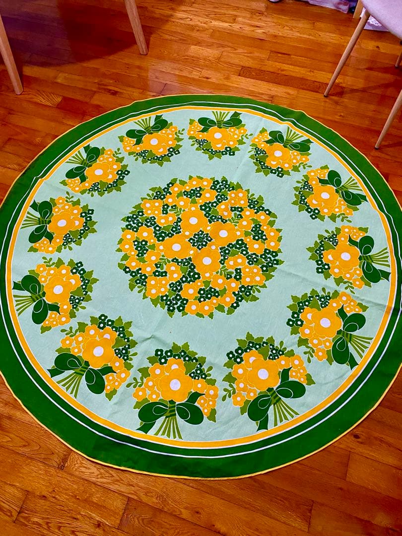 ビンテージテーブルクロス◆大サイズ　円形