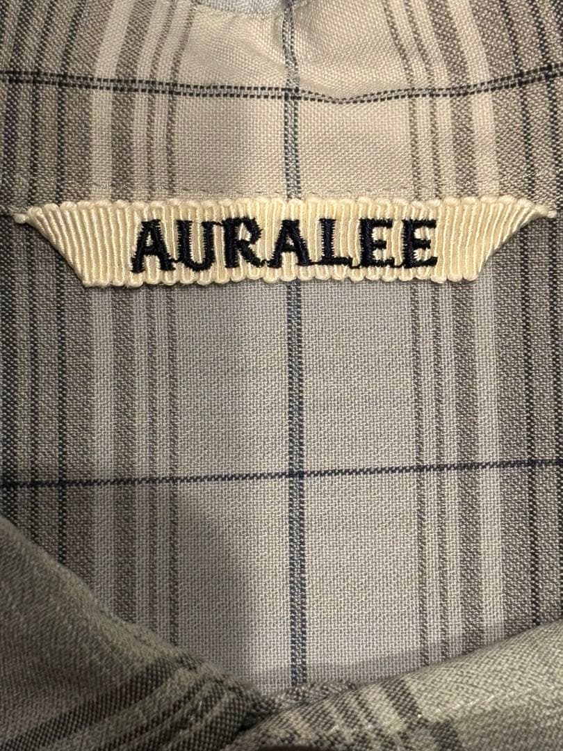 トップス AURALEE SUPERLIGHT WOOL CHECKSHIRT 25SS