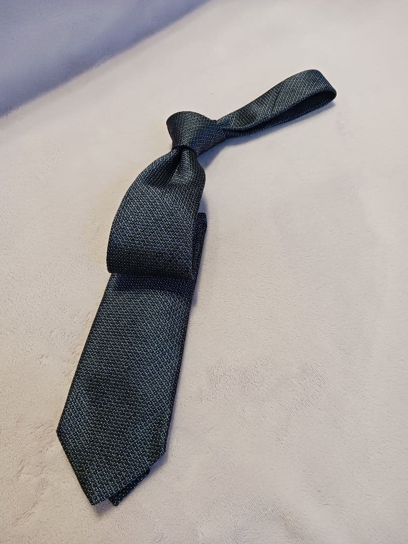 新品☆Franco bassi　ドット柄ネクタイ タグ付　イタリア製　ネイビー