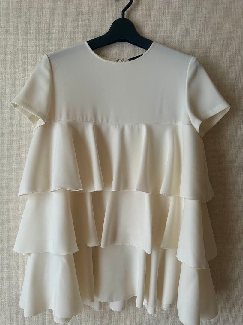 YOKO CHAN トップス　ブラウス　ラッフルフリル　40 アイボリー