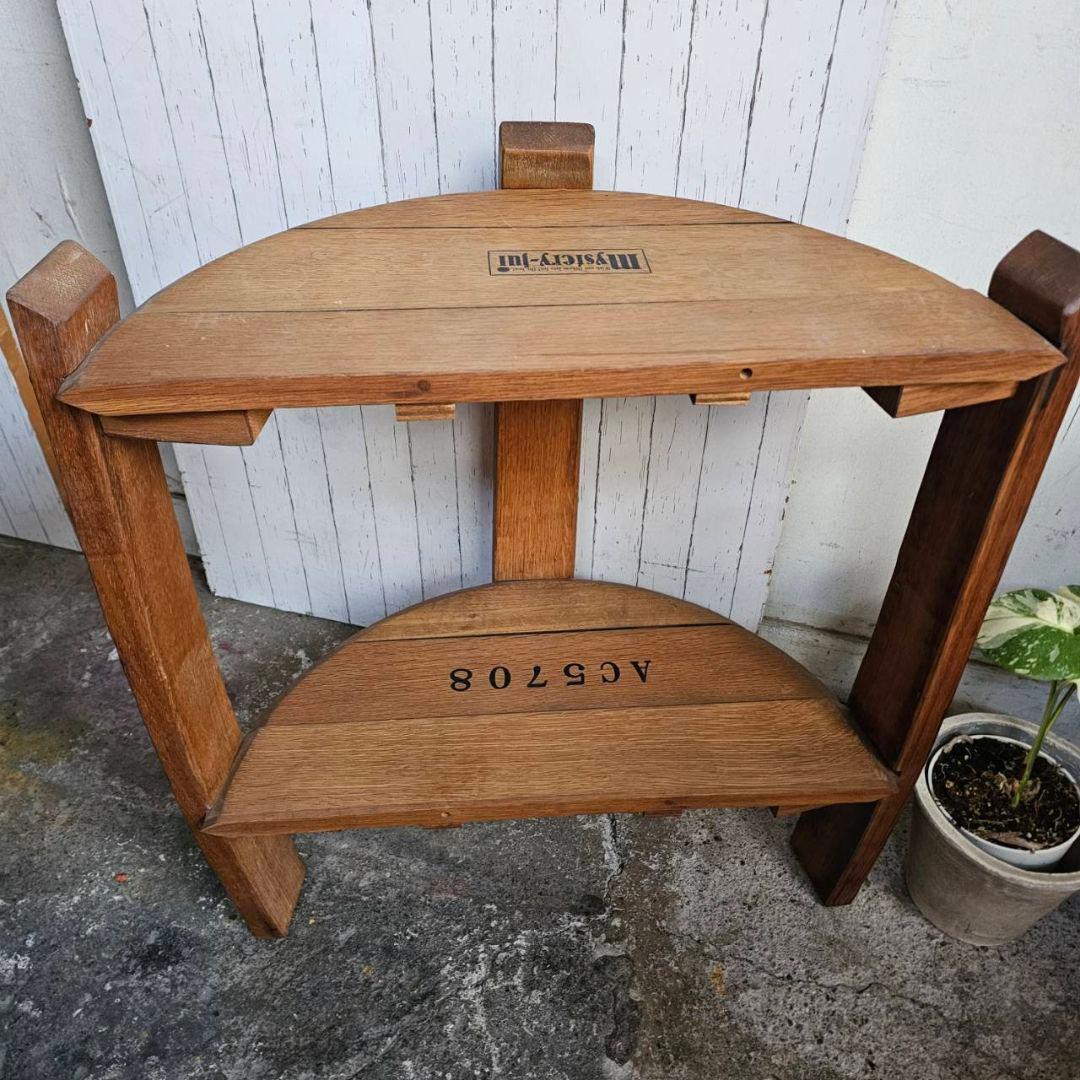 【q117/k】木製 樽 棚 飾り棚 インテリア