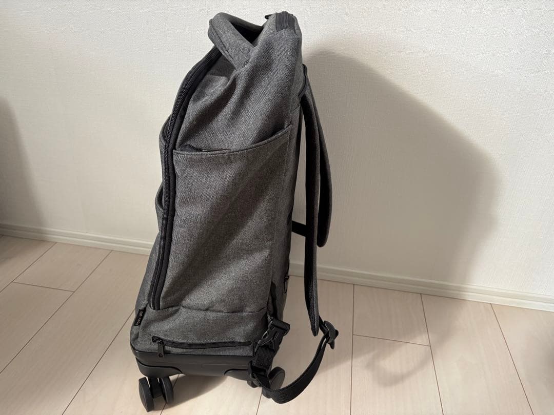 ［美品］モアエルグ 3WAY 4輪リュックキャリー グレー