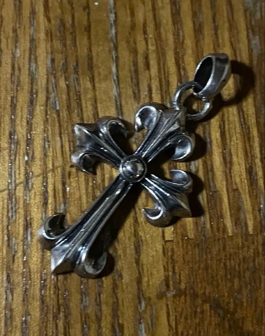 ビンテージ シルバー フレア クロス ペンダント sv925 刻印有 15.2g