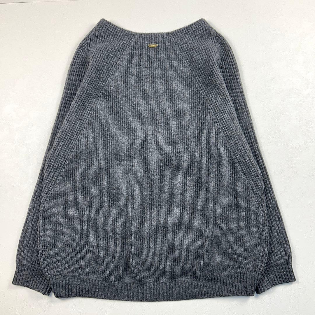 ミューズドゥーズィエムクラス 美品 ボートネック カシミヤシルク混 ワイドニット