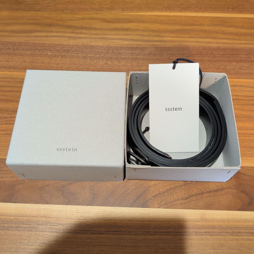 小物 ssstein - Leather rectangle buckle belt