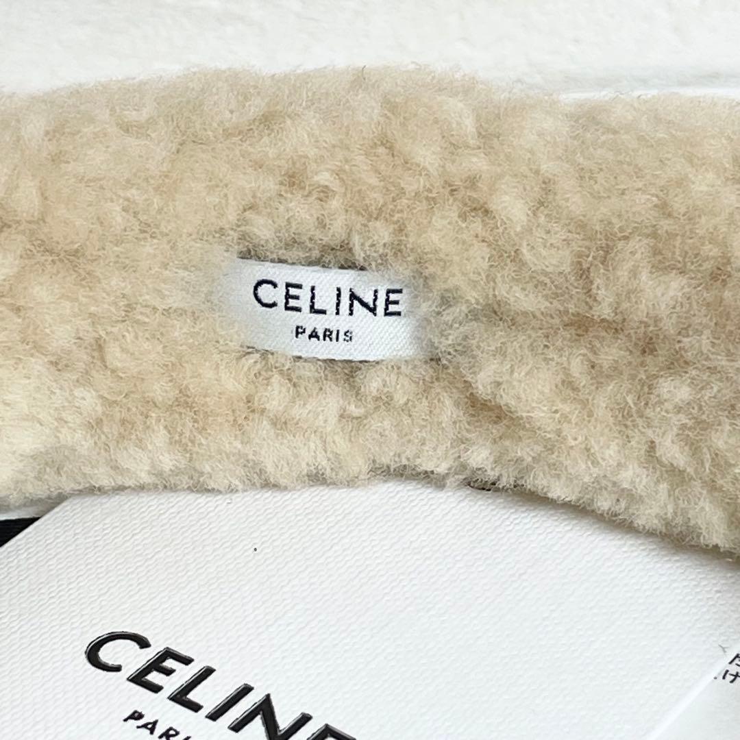 激レアCELINE✨️未使用級 イヤー マフラー 耳あて トリオンフ ファー