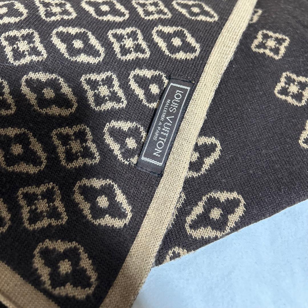 ブラウン ニットマフラー