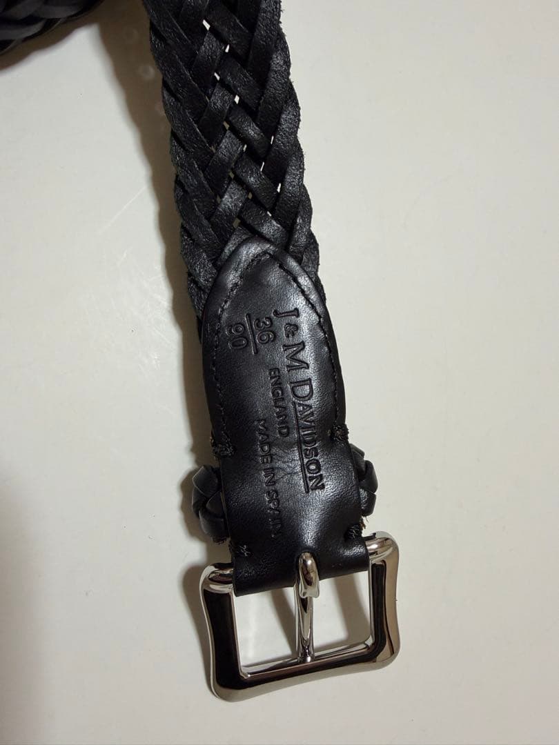 J&M DAVIDSON メッシュベルト 黒 スペイン製25mm 中古美品