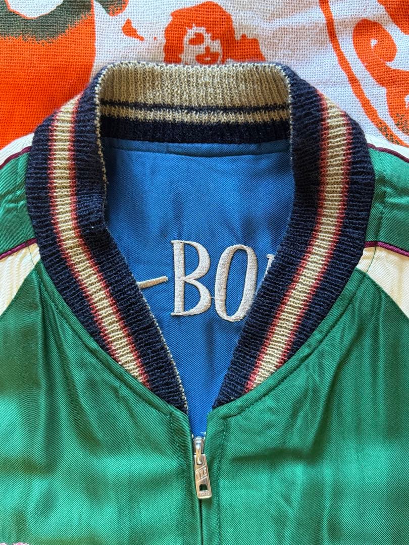 ★美品！テーラー東洋 ファイティングコックス×日本地図 リバーシブルスカジャンL