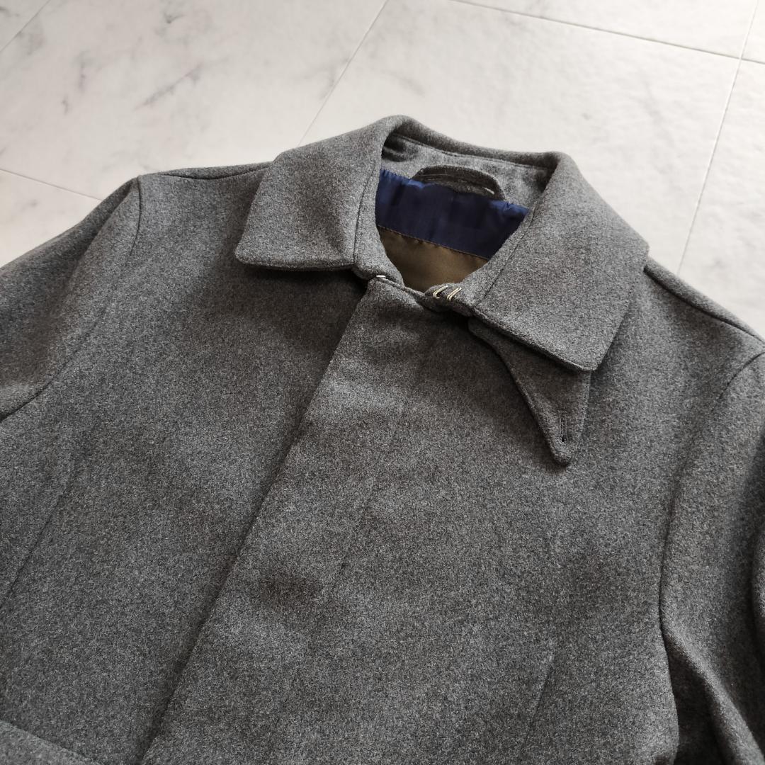 マッキントッシュ 英国製 ウールベルテッドステンカラーコート 38 M グレー