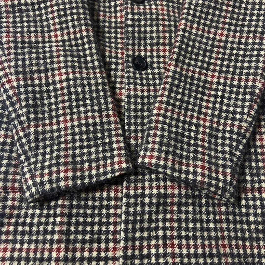 美品 トゥモローランド チェスターコート アルパカ混 モヘヤ混 千鳥格子 近年