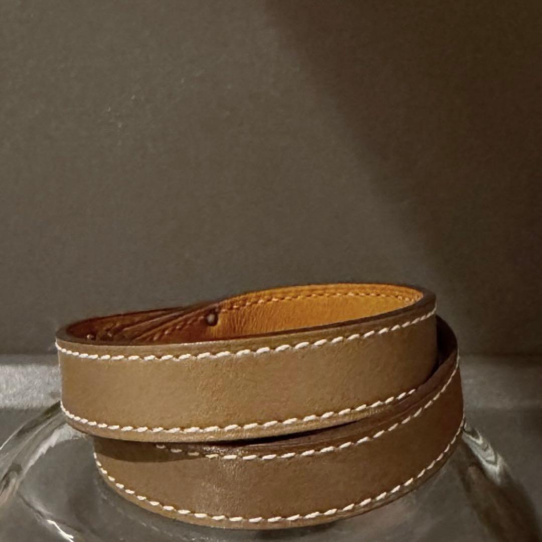 HERMÈS ケリー ドゥブルトゥール エトゥープ × SV金具 S（T刻印）