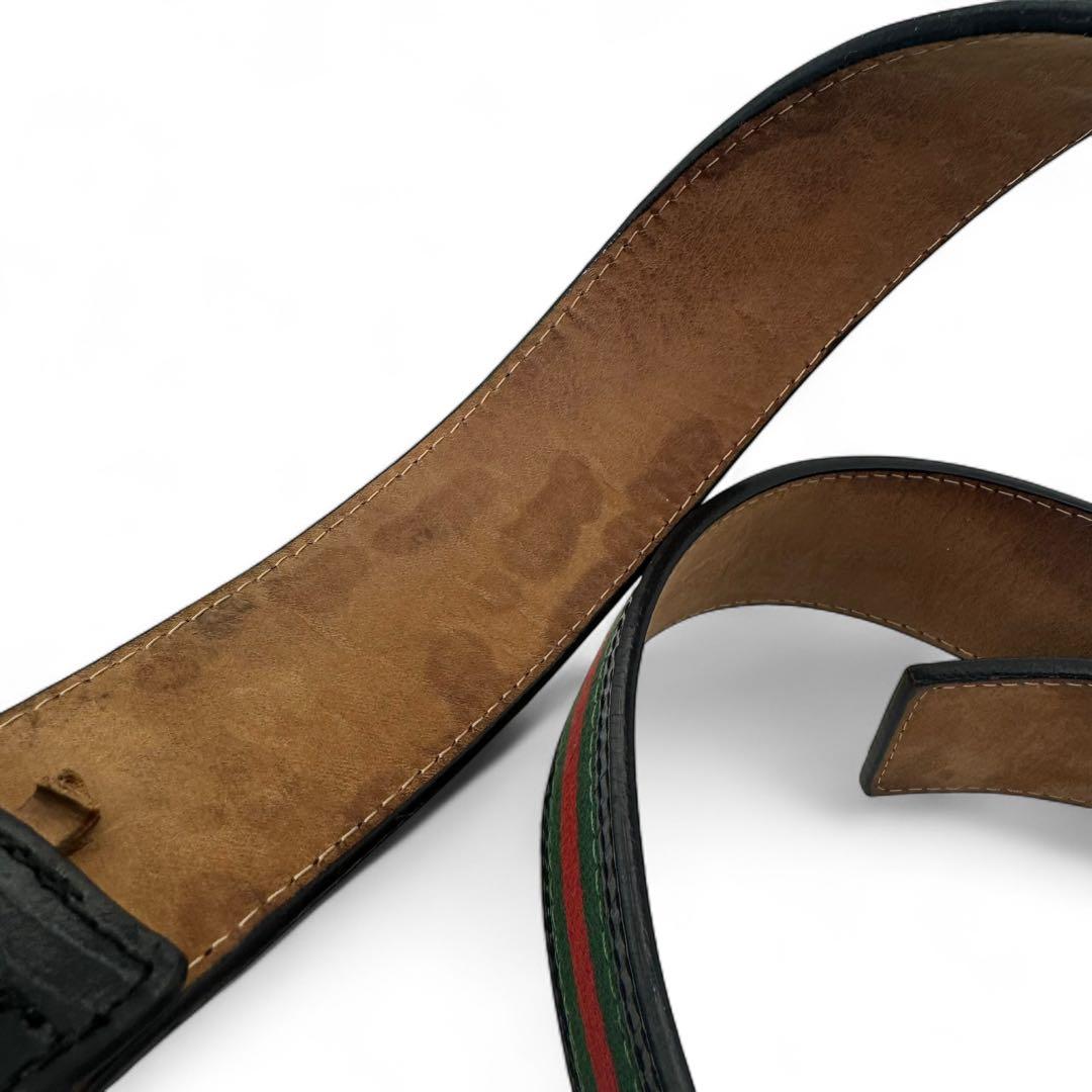 GUCCI ベルト　インターロッキング　シェリーライン　レザー　グッチ　メンズ