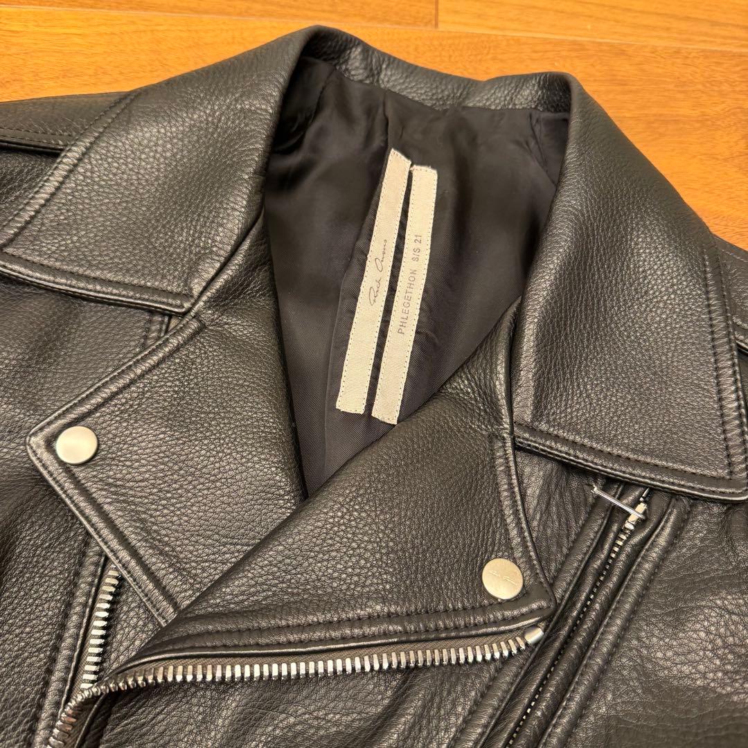 リックオウエンス 21ss レザージャケットlukes 48