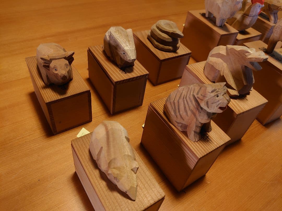 伊勢神宮 十二支 干支守 一刀彫 箱あり