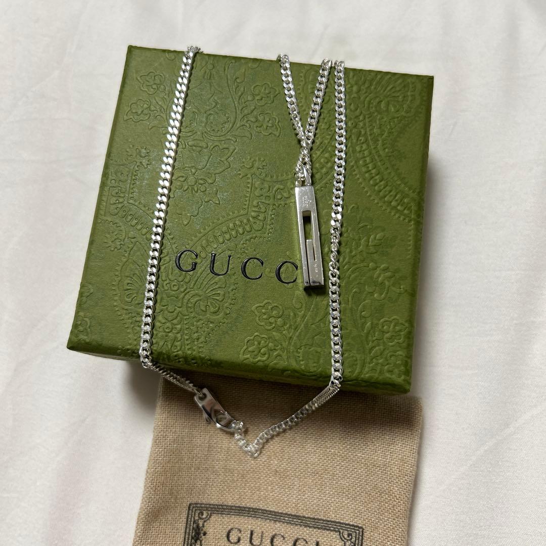 【美品】GUCCI グッチ シルバーネックレス 925 メンズ レディース