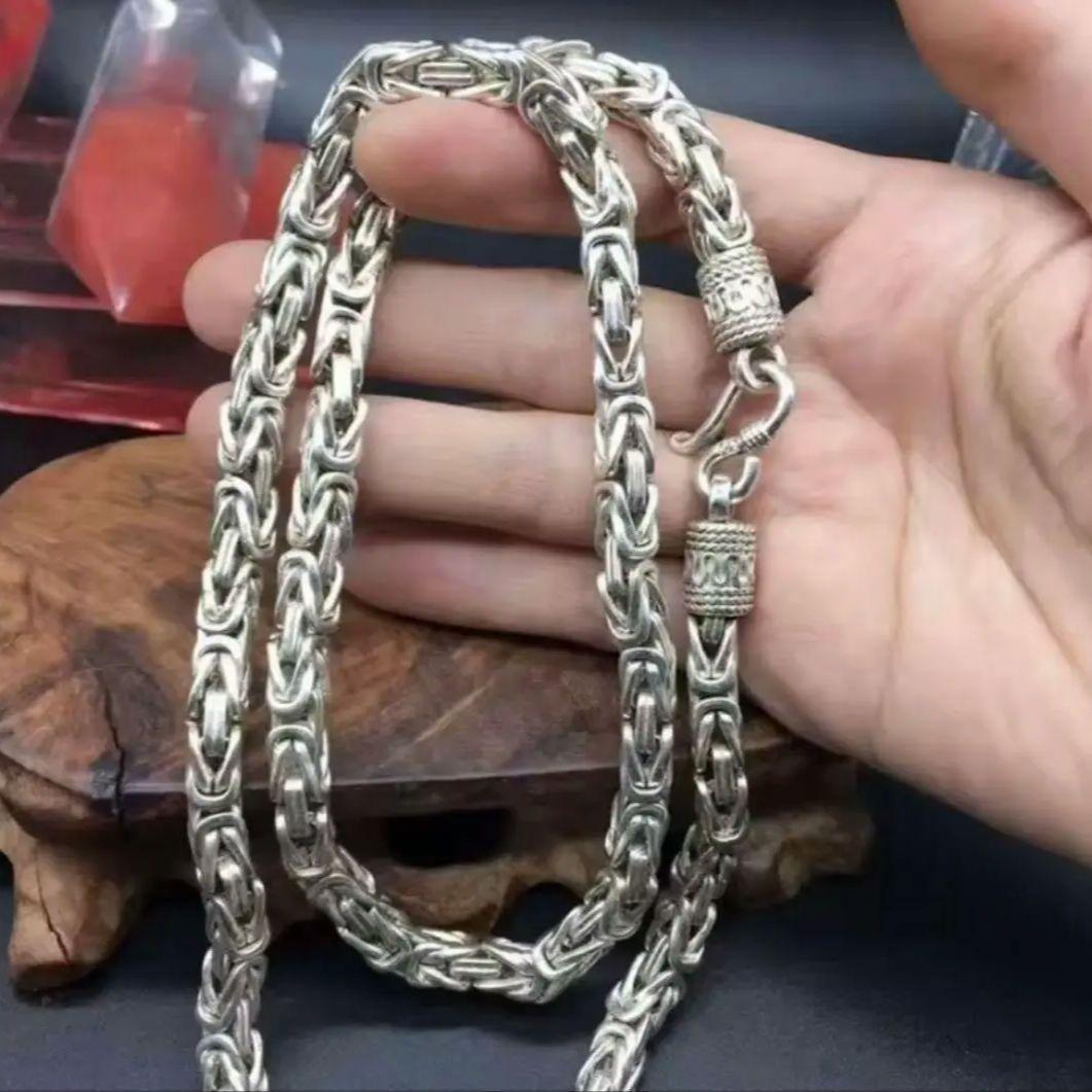 【限定品】シルバー925タイシルバー ドラゴンボーンチェーン ネックレス