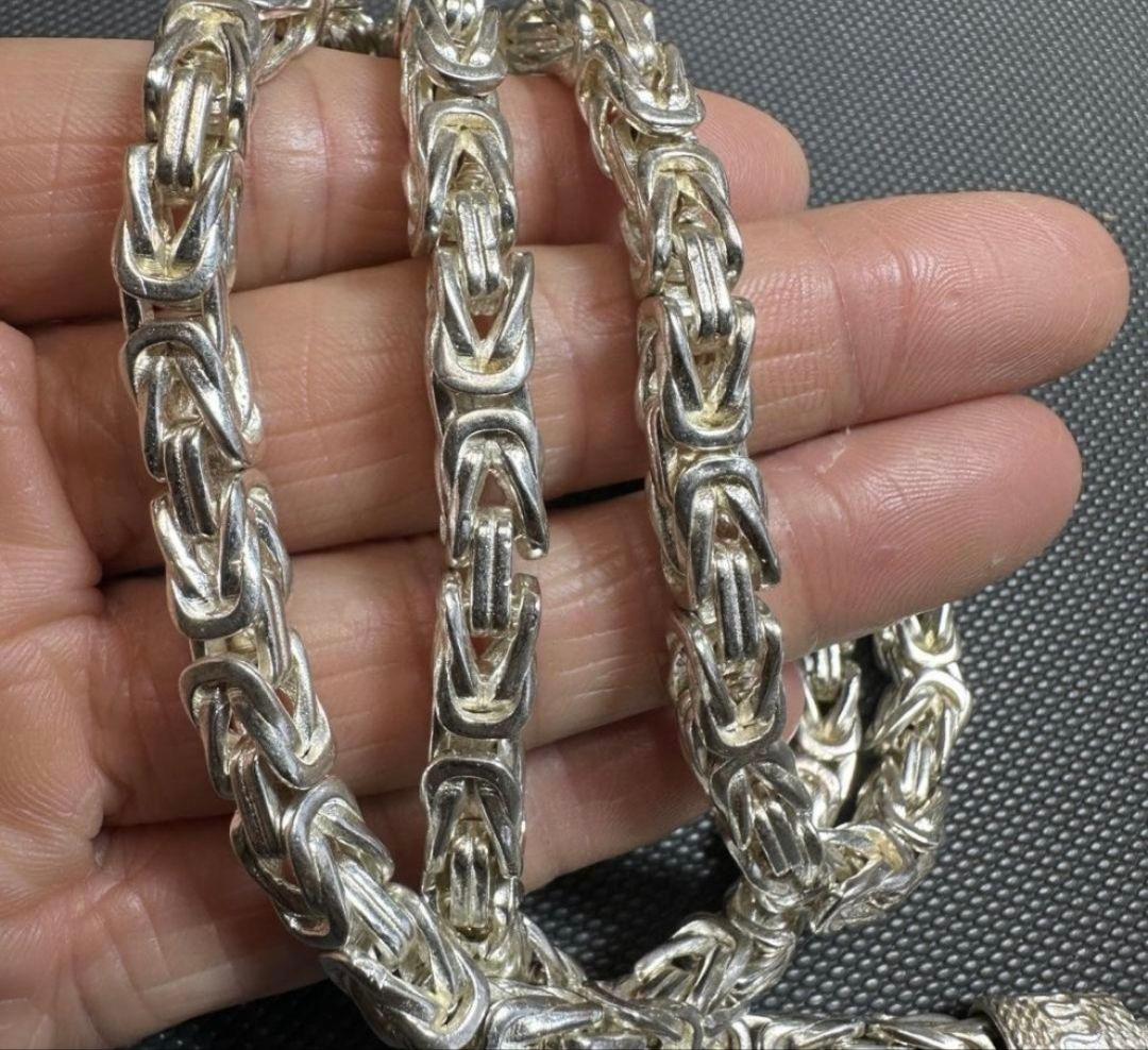 【限定品】シルバー925タイシルバー ドラゴンボーンチェーン ネックレス