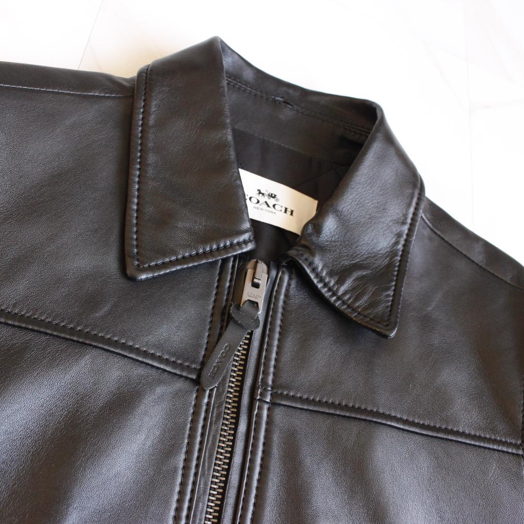 【極美品】COACH ラムレザージャケット Mサイズ ブラック キルティング