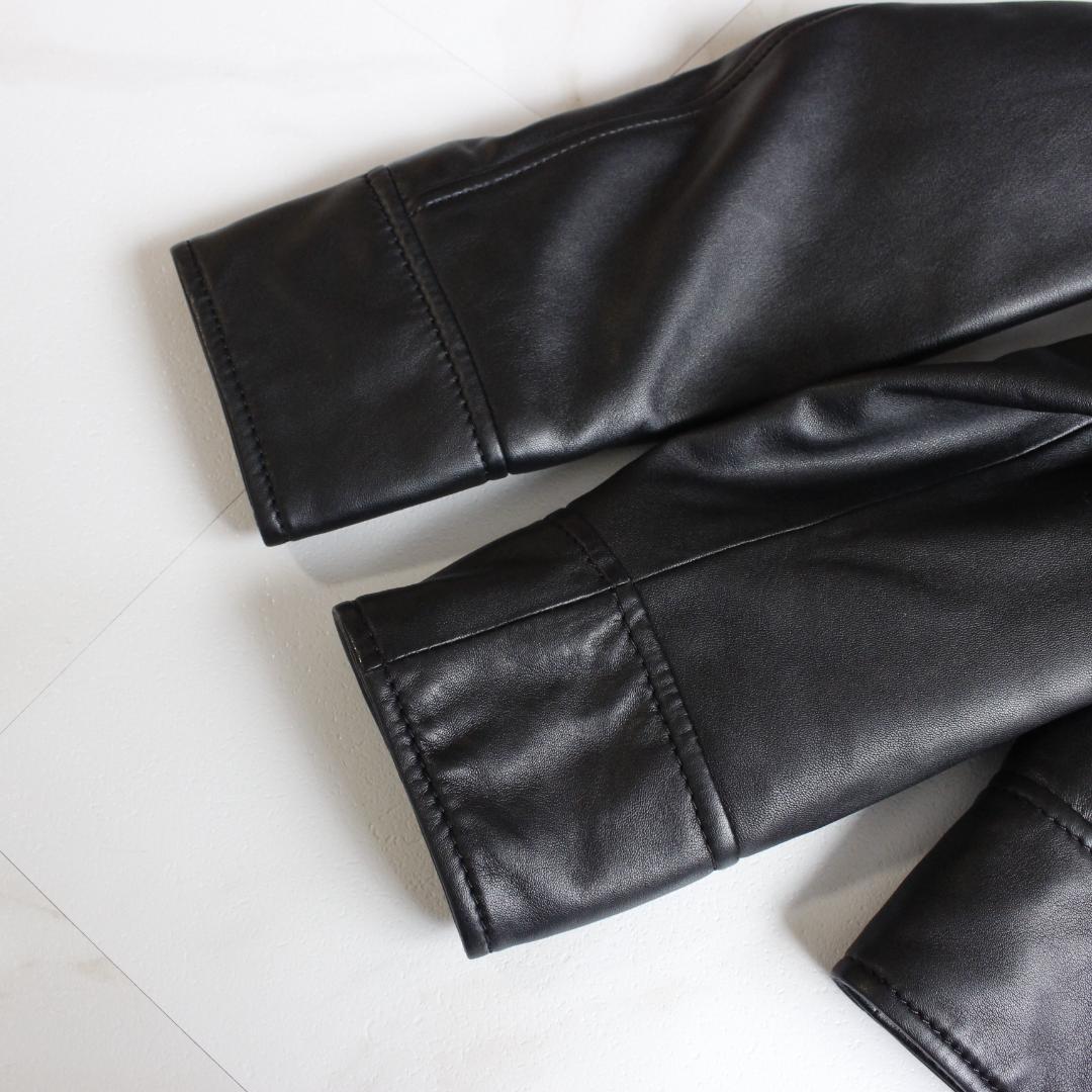 【極美品】COACH ラムレザージャケット Mサイズ ブラック キルティング