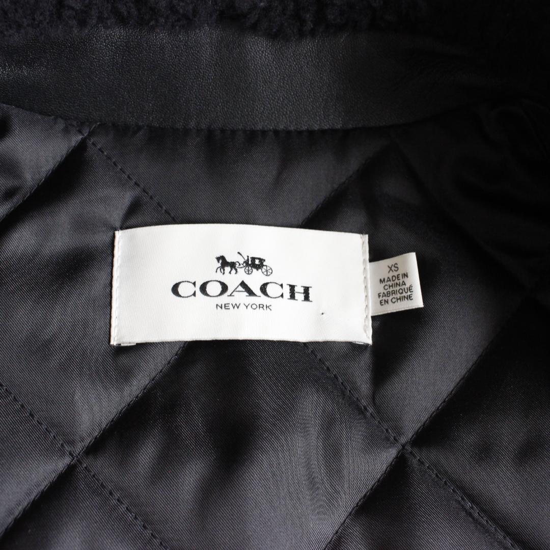 【極美品】COACH ラムレザージャケット Mサイズ ブラック キルティング