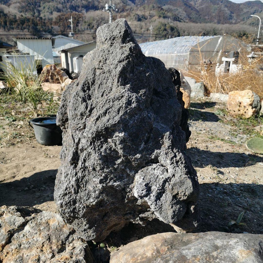 富士　溶岩石　160キロ　庭石　鑑賞石　石　庭　坪庭　ガーデニング　置物