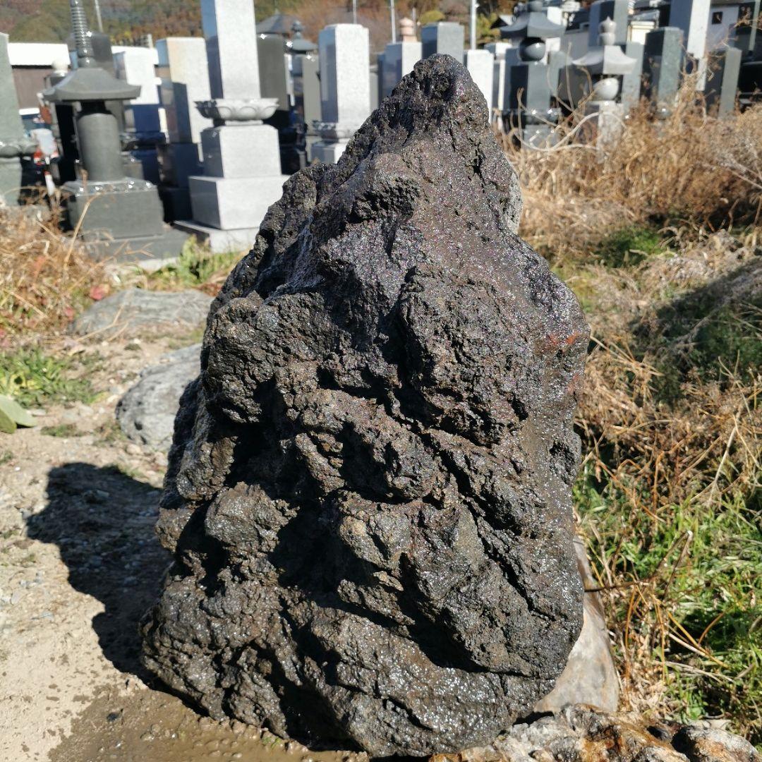 富士　溶岩石　160キロ　庭石　鑑賞石　石　庭　坪庭　ガーデニング　置物