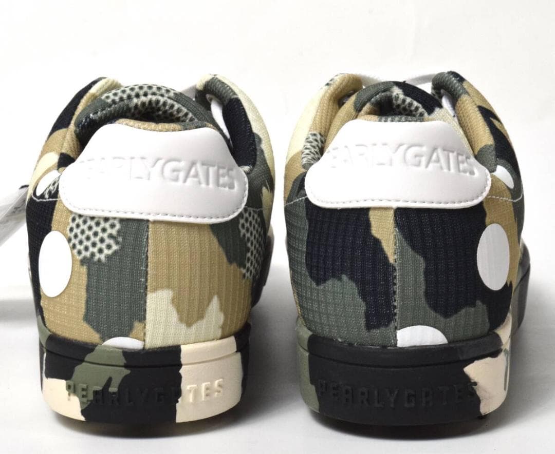 未使用3.5万 パーリーゲイツ ゴルフシューズ 23 迷彩 ドット カモフラ