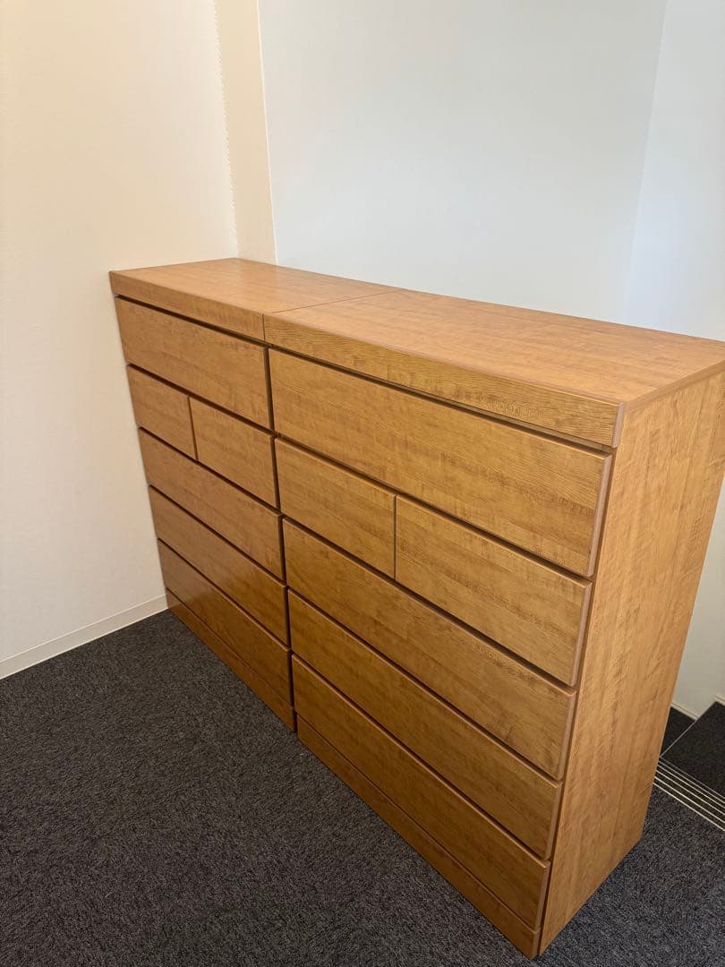 (あむ)ナチュラルウッド チェスト 引き出し