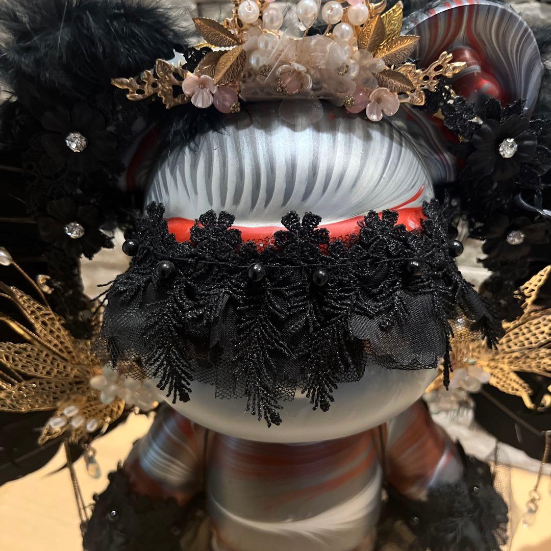 流体アート　ベアアート　ゴスロリ　悪魔　くま　BIGフィギュア　羽根