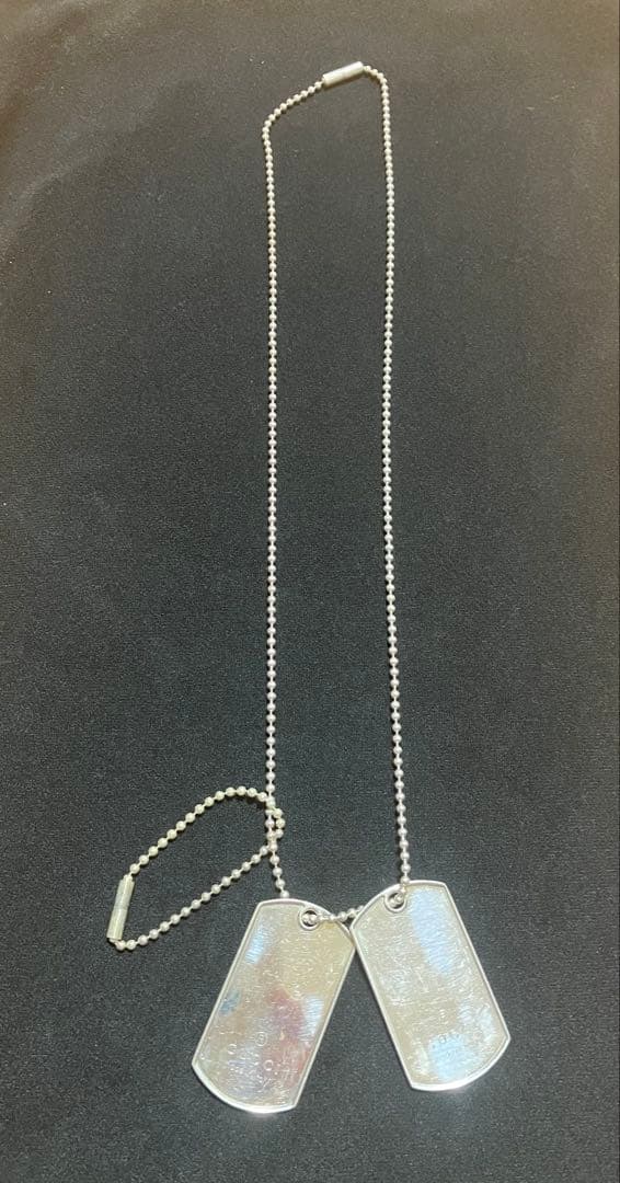 GUCCI シルバー925 ダブルドッグタグ ネックレス プレート 専用箱付き