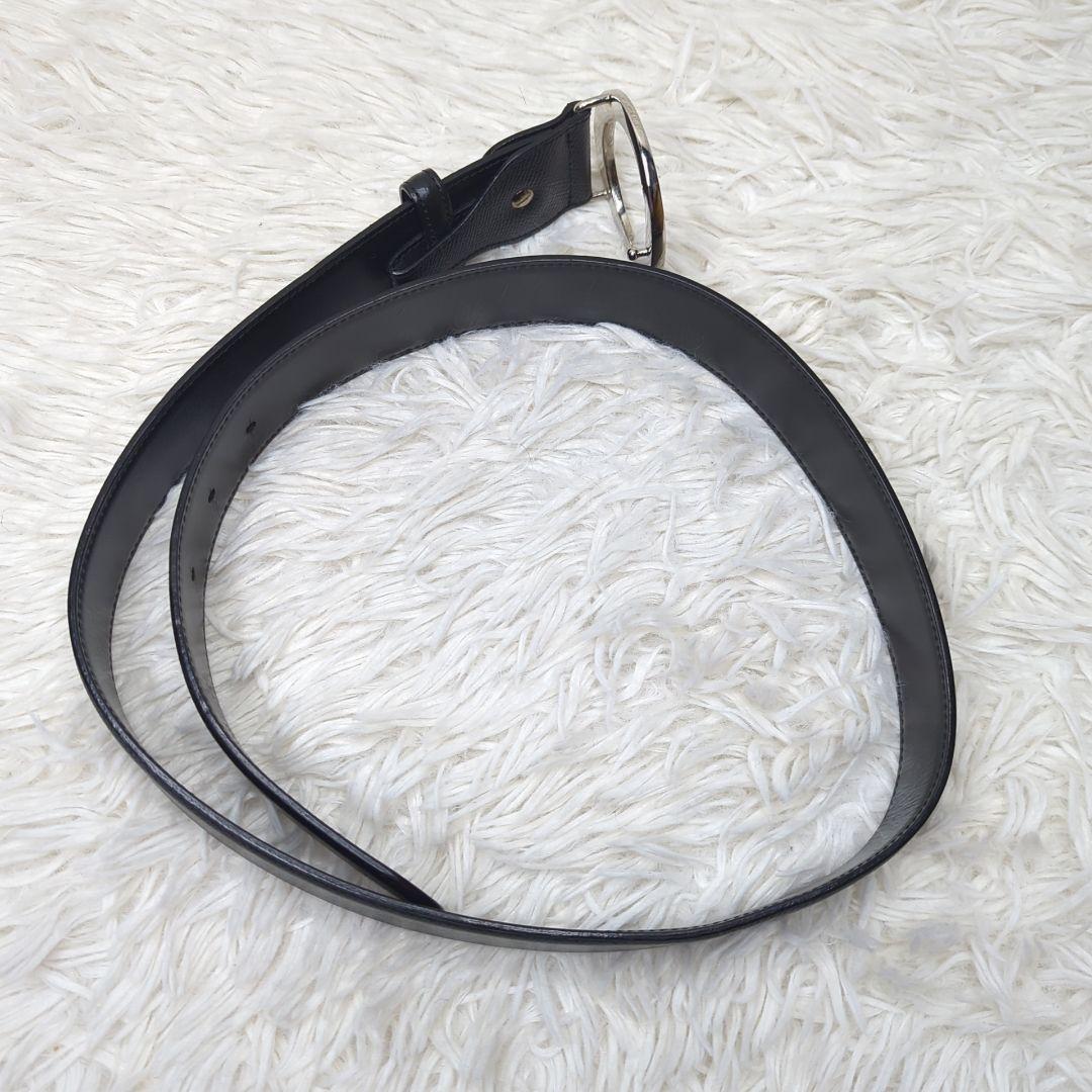 美品✨ブルガリ ロゴマニア ビーゼロワン サークルロゴ ベルト レザー ブラック