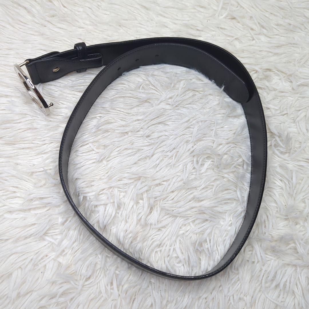 美品✨ブルガリ ロゴマニア ビーゼロワン サークルロゴ ベルト レザー ブラック