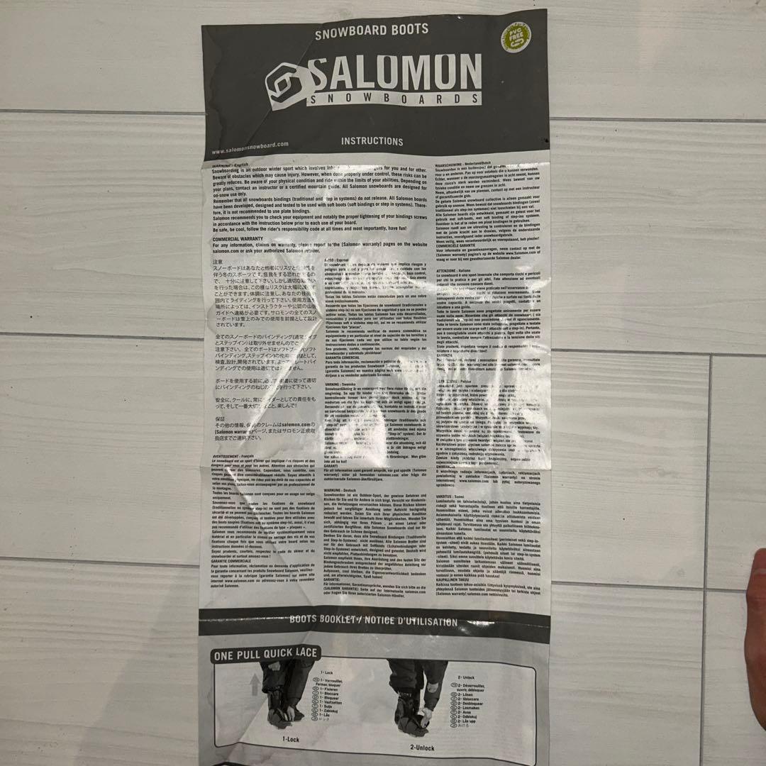 SALOMON FANCTION BOA ブラック　27cm 【ブーツケース付】