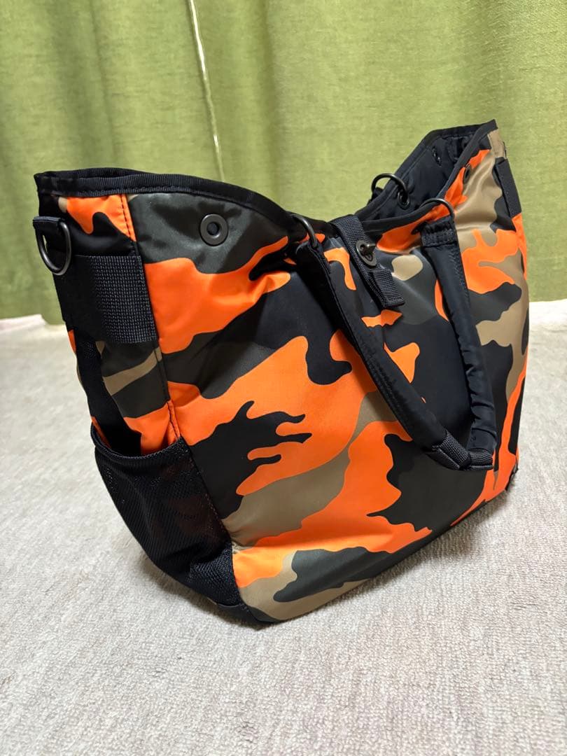PORTER オレンジ カモフラ トートバッグ