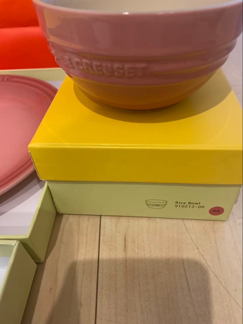 LE CREUSET ライスボウル ピンク・ブルー 皿 セット