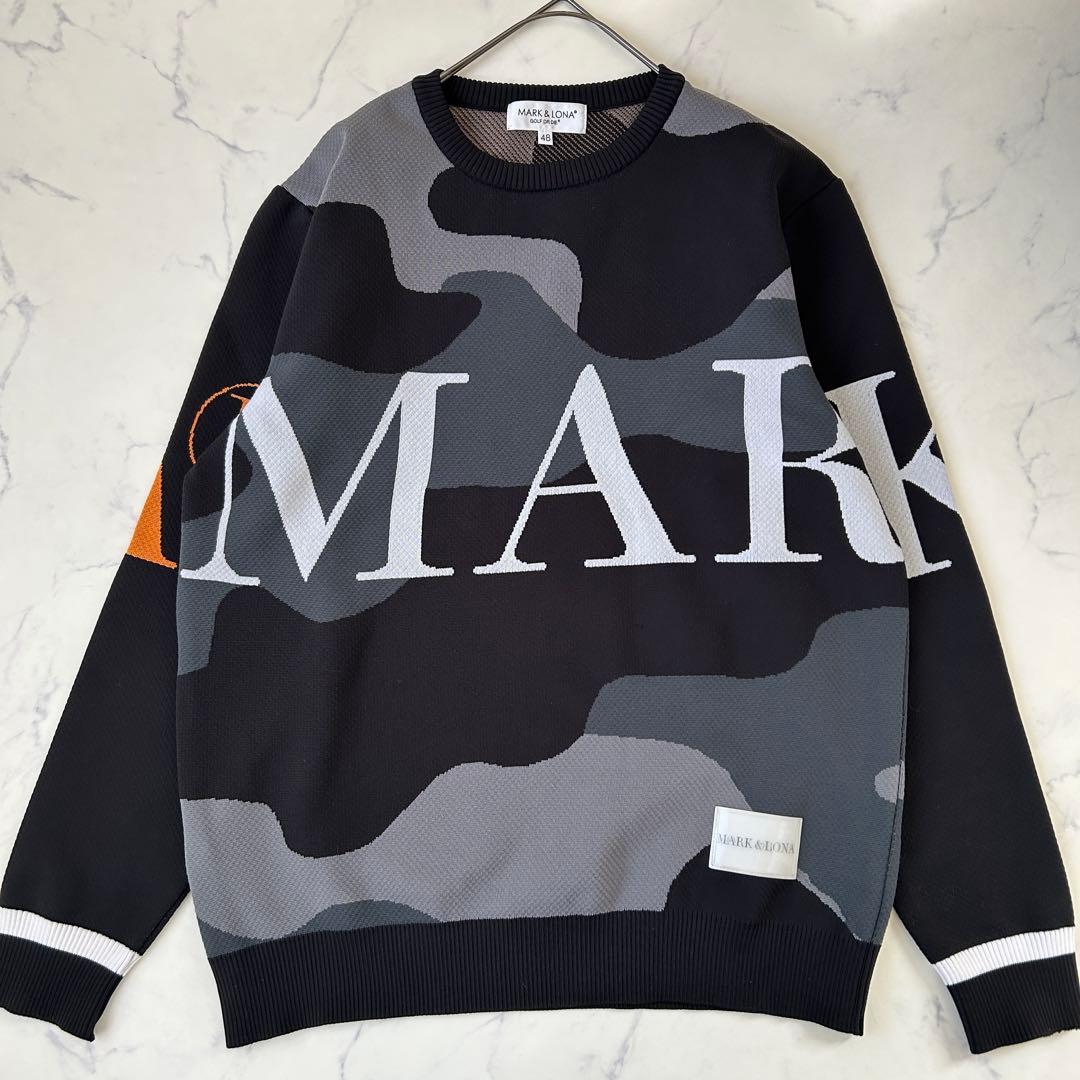 極美品 マークアンドロナ 2022年モデル セーター ニット カモフラ 迷彩