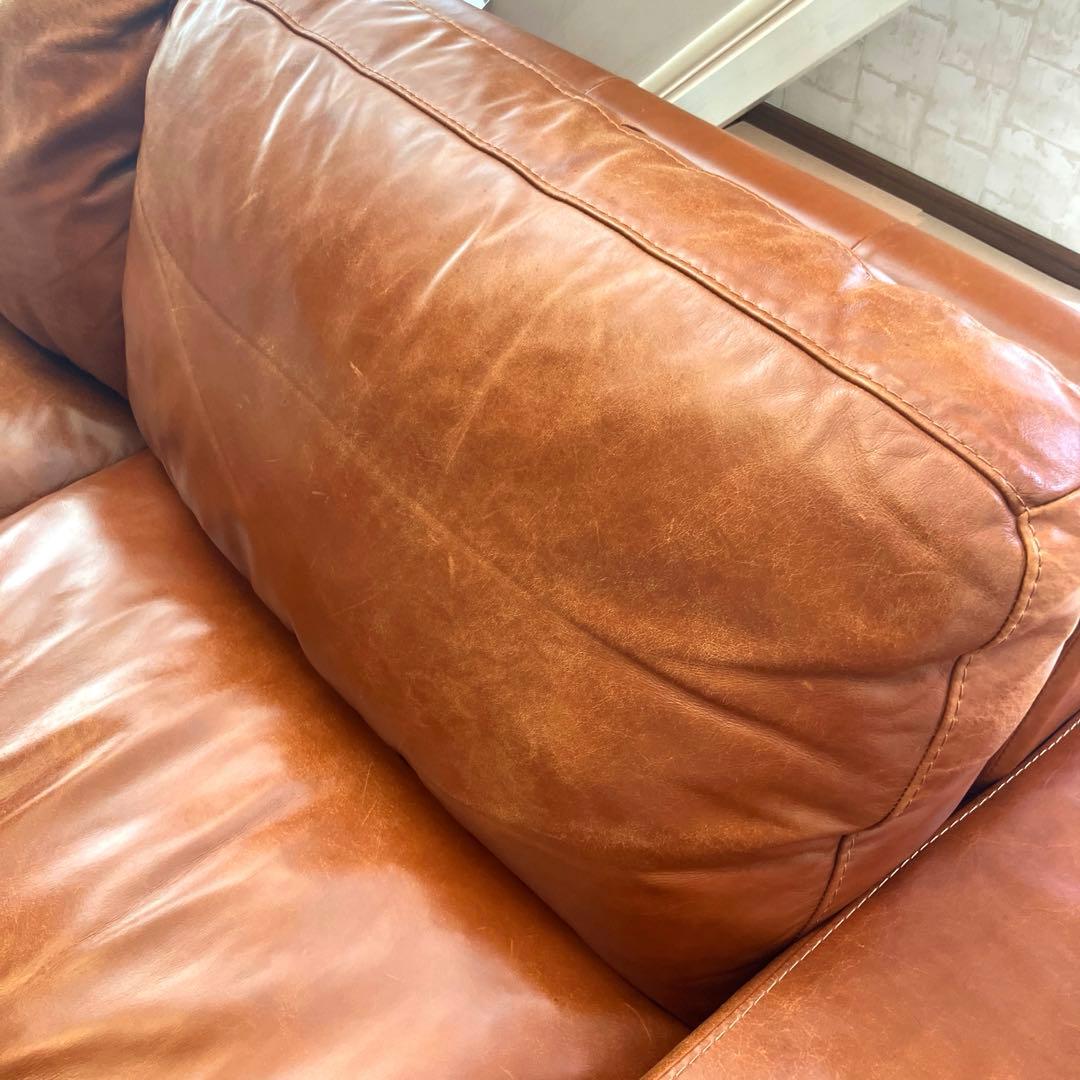 【廃盤】ACTUS 3350 本革　 3人掛け　ロンバケ　ソファー　アクタス