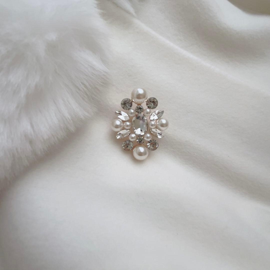 evelyn ビジューコート　2025 オフホワイト　S