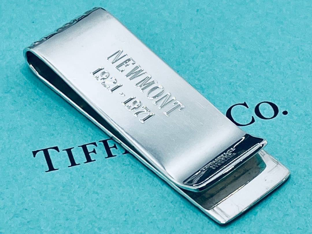 h891 希少　美品　ティファニー　メーカーズ　クロコ　マネークリップ　925