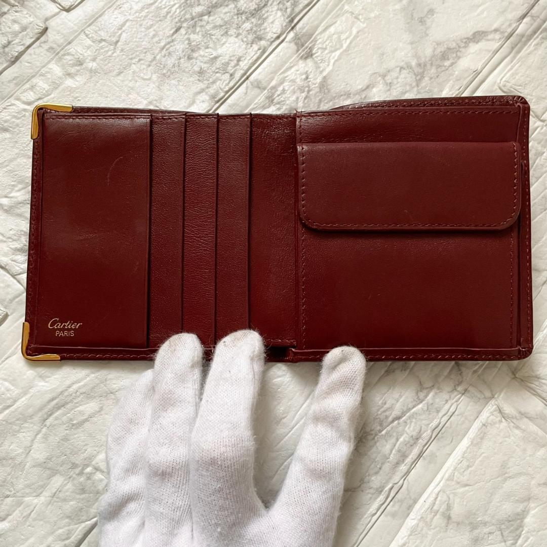 付属品完備✨Cartier カルティエ　折り財布　マストライン
