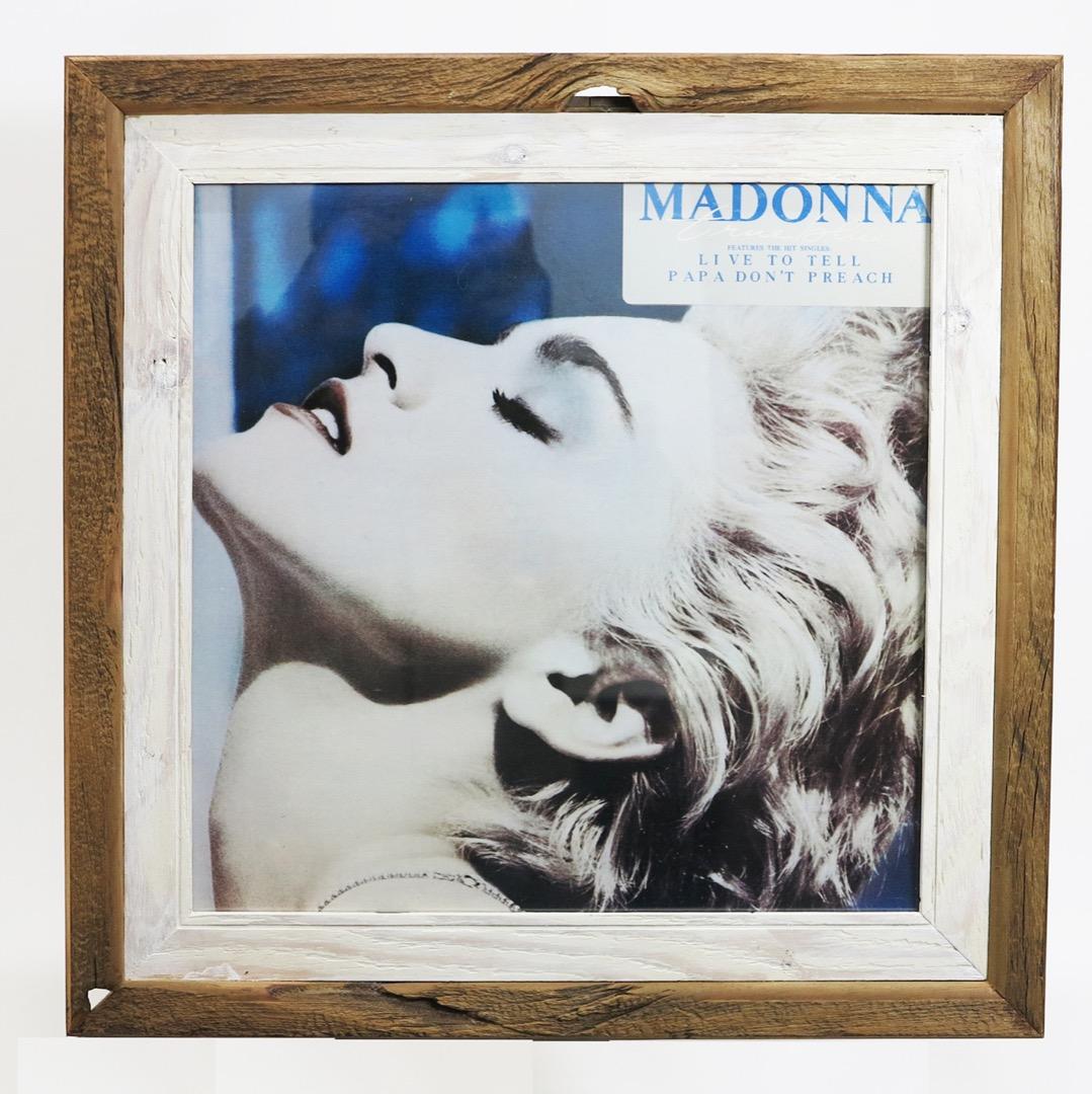 ヴィンテージ風木製LPレコードジャケットフレーム