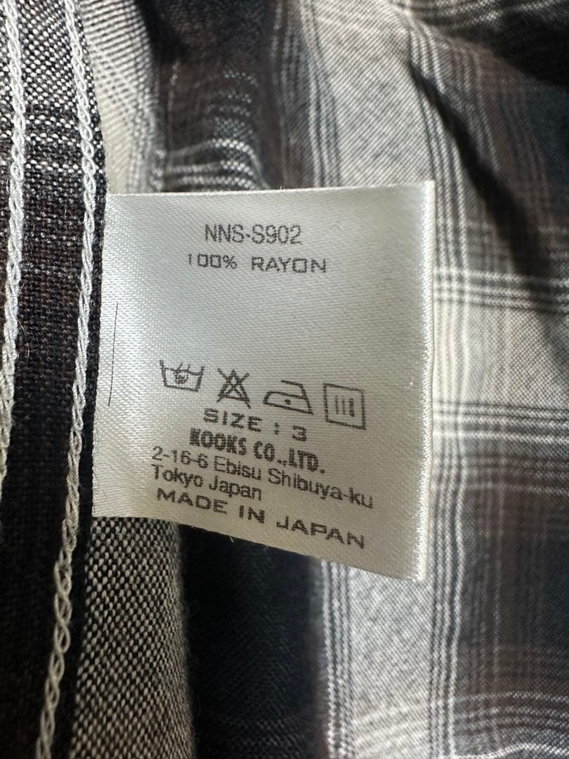 number (n)ine ナンバーナイン チェック ネルシャツ 音符